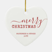 Dated Kerstpaard Lover Persoonlijke foto Keramisch Ornament (Achterkant)