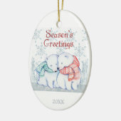 Dated Kerstpoar Beer Spouse Partner Love Keramisch Ornament (Links)