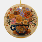 Dated Mooie Moderne Kunst Koffie Cup Ornament (Achterkant)