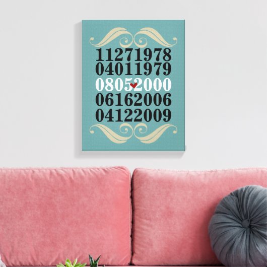 Dated Wall Art - 2 Children - Wrapped Canvas Afdruk (Insitu (Woonkamer))
