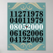 Dated Wall Art - Families met 2 kinderen Poster (Voorkant)