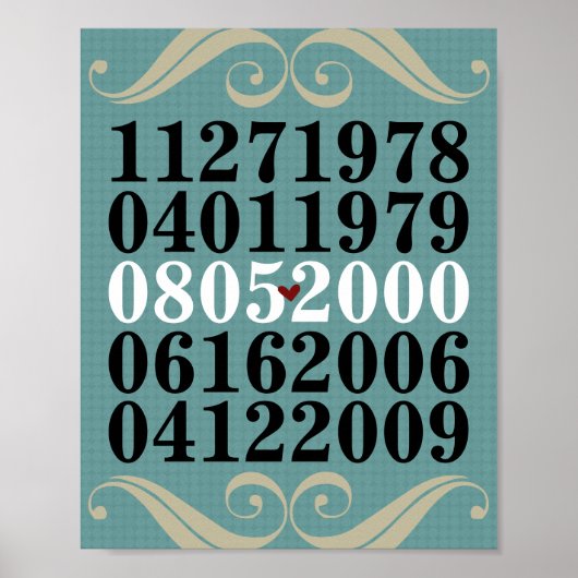 Dated Wall Art - Families met 2 kinderen Poster (Voorkant)