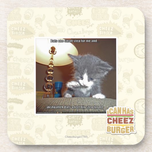 Dateert één kleine stap voor mij drankjes onderzetter (Voorkant)