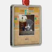 Dateert één kleine stap voor mij metalen ornament (Rechts)