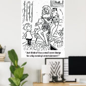 Daten en kleine broer irriteren, Grappig Poster (Thuiskantoor)