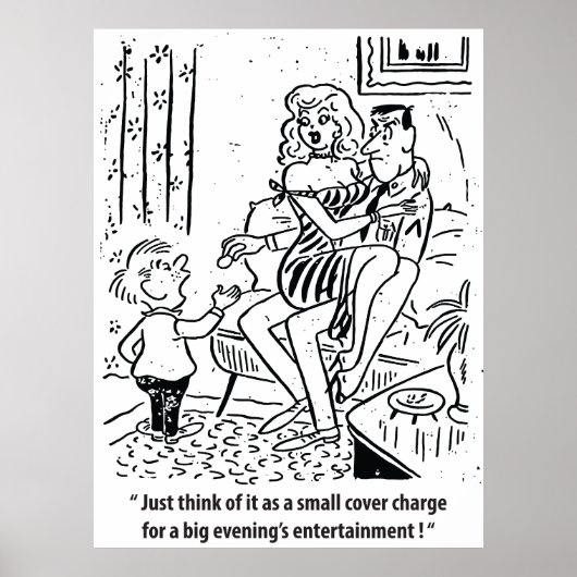 Daten en kleine broer irriteren, Grappig Poster (Voorkant)