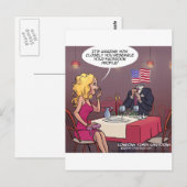 Daten via sociale media is grappig briefkaart (Voorkant / Achterkant)