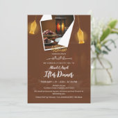 Dates and Lantern Elegant Design Iftar Invitation Kaart (Staand voorkant)