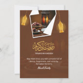 Dates and Lantern Elegant Design Iftar Invitation Kaart (Achterkant)