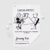 Dating Agency komt overeen met een Brewery Funny C Golfhanddoek (Insitu)