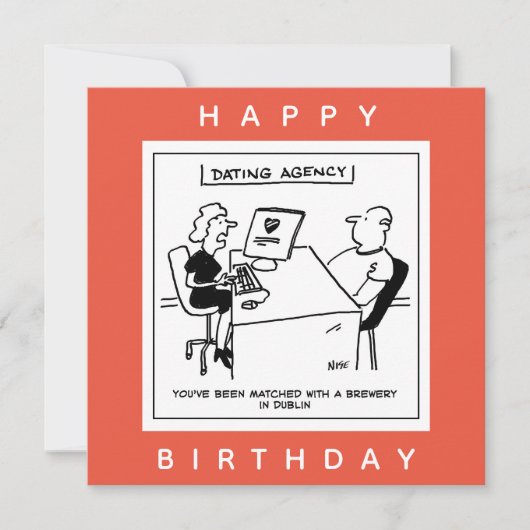 Dating Agency komt overeen met een Brewery Funny C Kaart (Voorkant)
