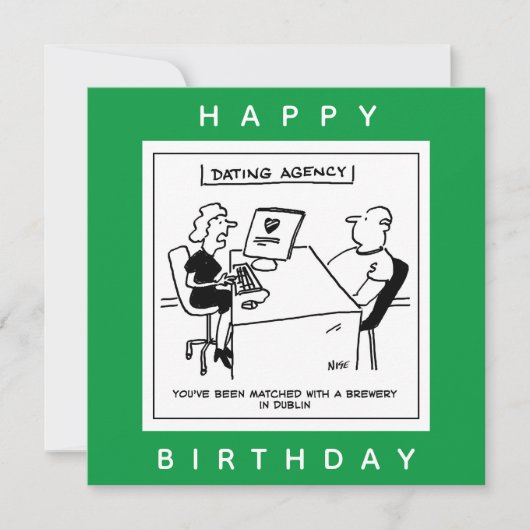Dating Agency komt overeen met een Brewery Funny C Kaart (Voorkant)