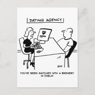 Dating Agency komt overeen met een brouwerij Briefkaart