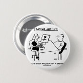 Dating Agency komt overeen met een brouwerij Ronde Button 5,7 Cm (Voorkant /achterkant)