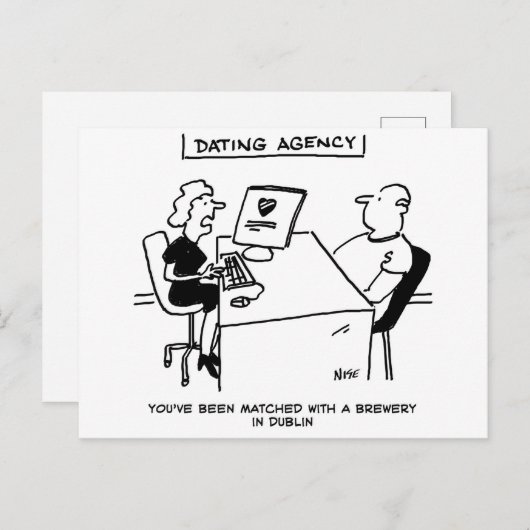 Dating Agency - Matrix met Briefkaart van brouweri (Voorkant / Achterkant)