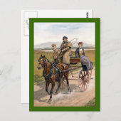 Dating Couple in Jaunting Cart Briefkaart (Voorkant / Achterkant)