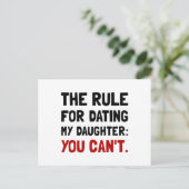 Dating Daughter Rule Briefkaart (Staand voorkant)
