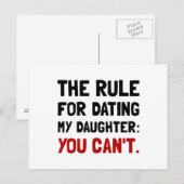 Dating Daughter Rule Briefkaart (Voorkant / Achterkant)