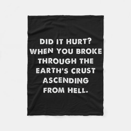 Dating Humor deed het pijn Halloween meme Fleece Deken (Voorkant)