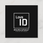 Dating Karte - BLACK - QR - PURE Collection Vierkante Visitekaartje (Achterkant)
