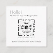 Dating Karte - BLACK - QR - PURE Collection Vierkante Visitekaartje (Voorkant)