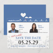 Dating Profile Save the Date Kaart (Voorkant / Achterkant)