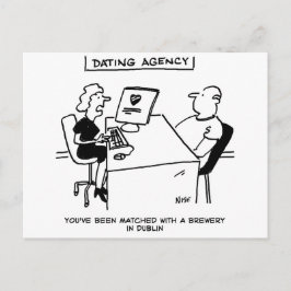 Datingbureau - Gekoppeld aan een brouwerij-ansicht Briefkaart