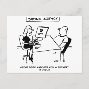 Datingbureau - Gekoppeld aan een brouwerij-ansicht Briefkaart