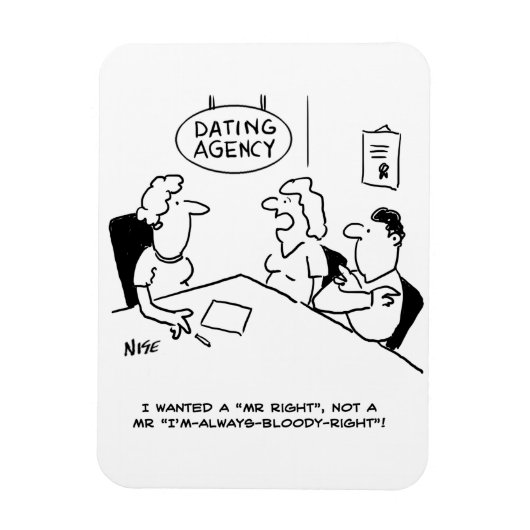 Datingbureau - Mr Right Magneet (Verticaal)