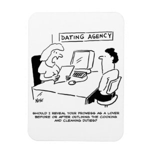 Datingbureau - Vaardigheid als minnaar. Grappig Magneet