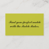 Datingservices - Visitekaartjes (Achterkant)