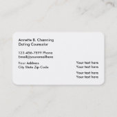 Datingsservice Visitekaartje (Achterkant)