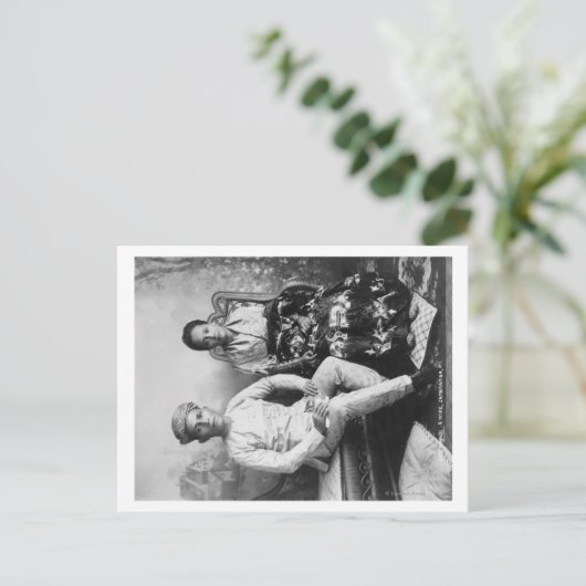 Dato Mandi en Wife in de Filipijnen Fotograp Briefkaart (Staand voorkant)