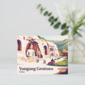 Datong Yungang Grottoes China Briefkaart (Staand voorkant)
