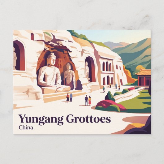 Datong Yungang Grottoes China Briefkaart (Voorkant)