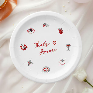 Dat's Amore Italiaans Eetfestijn Bruidsbruiloft Papieren Bordje
