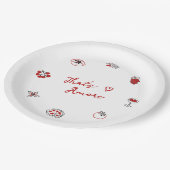 Dat's Amore Italiaans Eten Rood Bruiloftsfeestje Papieren Bordje (Gekanteld)