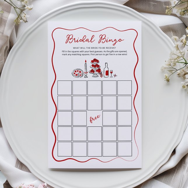 Dat's Amore Italiaans Rood Bruiloft Bingo spel (Creator heeft geüpload)
