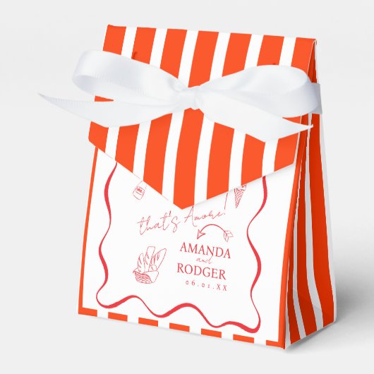 Dat's Amore Italiaanse Doodles Bruiloft Bedankdoosjes (Voorkant Zijde)