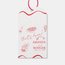 Dat's Amore Italiaanse Doodles Bruiloft Cadeaulabel