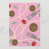 Dat's Amore Italiaanse Pasta Bruiloft Kaart (Achterkant)