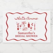 Dat's Amore Italiaanse Pizza Bruidsmeisjesfeest Sparkling Wijnetiket (Enkel label)