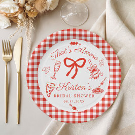 Dat's Amore Italiaanse Pizza Bruidsuitnodiging Papieren Bordje