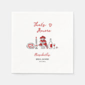 Dat's Amore Italiaanse Rode Bruiloftsshower Servet (Voorkant)