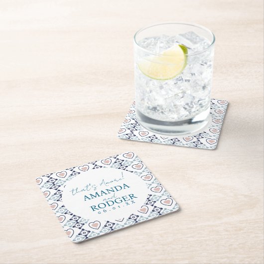 Dat's Amore Italiaanse Tegels en Harten Kartonnen Onderzetters (Insitu)