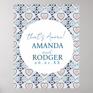 Dat's Amore Italiaanse Tegels en Hartjes Poster