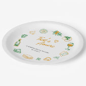 Dat's Amore Rustisch Italiaans Eten Bruidsfeest Papieren Bordje (Gekanteld)