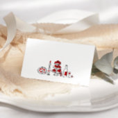 Dat's Amore Whimsical Italiaans Rood Bruidsmeisje  Plaatskaartje