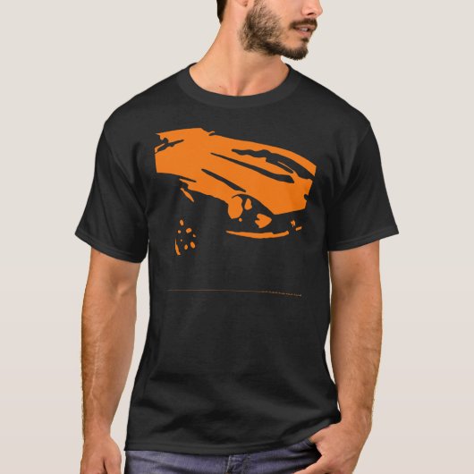 Datsun 240Z Detail - Oranje op donker shirt (Voorkant)