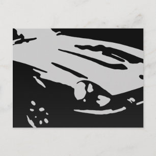 Datsun 240Z Detail - zwart briefkaart